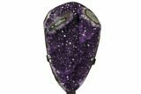 Amethyst Geode Section With Metal Stand - Uruguay #122027-2